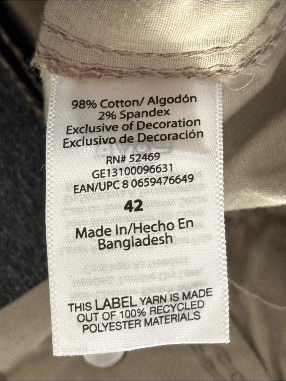 NWT George Men Size 42 Brown Bowery Messenger Cargo Shorts Below Knee Stretch 🩳 - Picture 8 of 9
